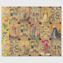 Papel De Regalo Tarots antiguos/Tarjetas de tribunal alemanas/Falc