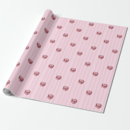 Papel De Regalo Tarta de cumpleaños corazón coquette