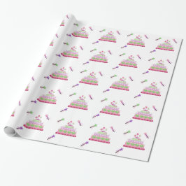 Papel De Regalo Tarta de Princesa y Varitas Mágicas