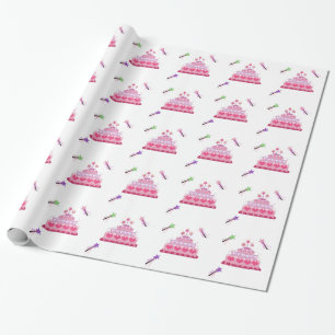 Papel De Regalo Tarta de Princesa y Varitas Mágicas