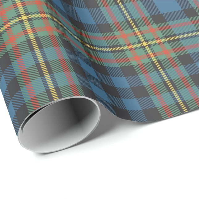 Papel De Regalo Tartan Antiguo del Clan MacLellan (Esquina del rollo)