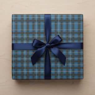 Papel de regalo Tartán Azul Ártico
