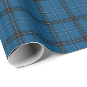 Papel De Regalo Tartan Azul Ramsay Escocés
