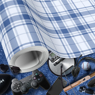 Papel De Regalo Tartán - azul violento pastel a azul marino