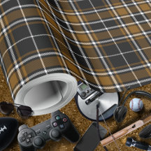 Tartán - Blanco moreno de miel en profundidad negr