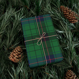 Papel De Regalo Tartan Clan Davidson Plaid Green Black Blue