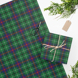 Papel De Regalo Tartan Clan Duncan Plaid Green Blue Check