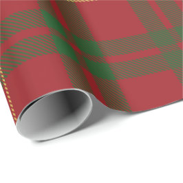 Papel De Regalo Tartan Clan MacTavish Plaid Green Red Check