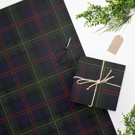 Papel De Regalo Tartan Clan Malcolm Purple Green Check Pattern