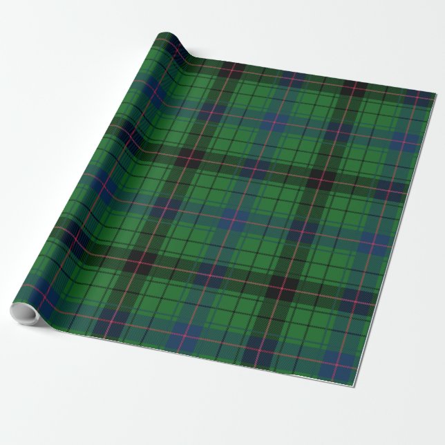 Papel De Regalo Tartán Clásico Rústico Plaid Green (Desenrollado)