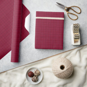 Papel De Regalo Tartan Cuadros Rojos