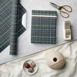Papel De Regalo Tartan de Cuadros Verdes Clásico