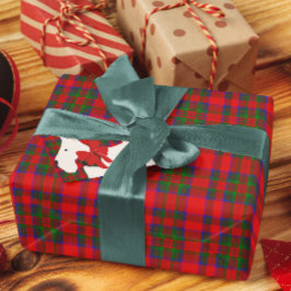 Papel De Regalo Tartan de lana roja
