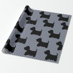 Papel de regalo - Tartán de perro Scottie