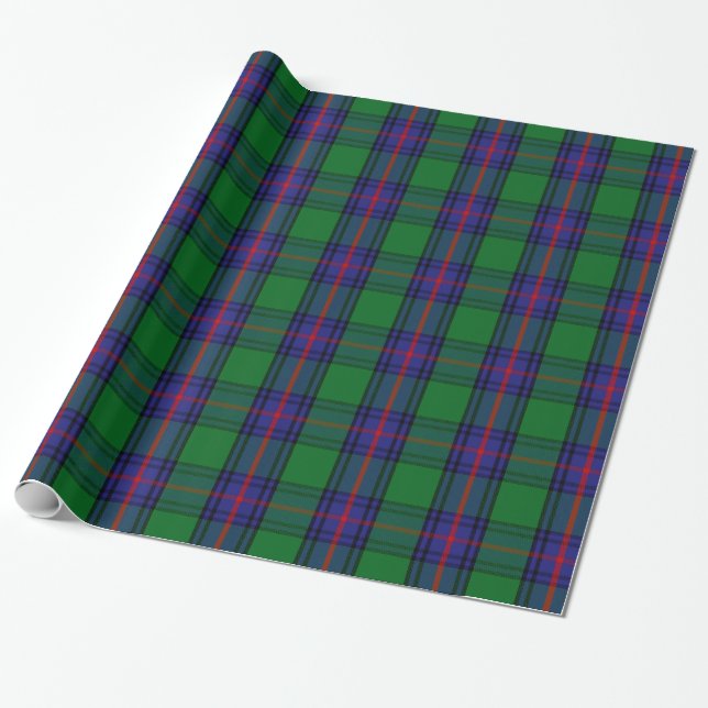 Papel De Regalo Tartán de Shaw del clan (Desenrollado)