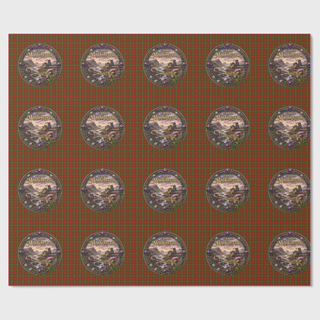 Papel De Regalo Tartan del Clan Escocés MacGregor (Superficie plana)