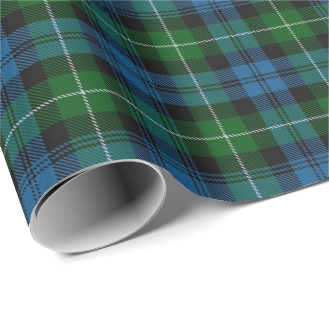 Papel De Regalo Tartán del escocés de Lamont del clan (Esquina del rollo)