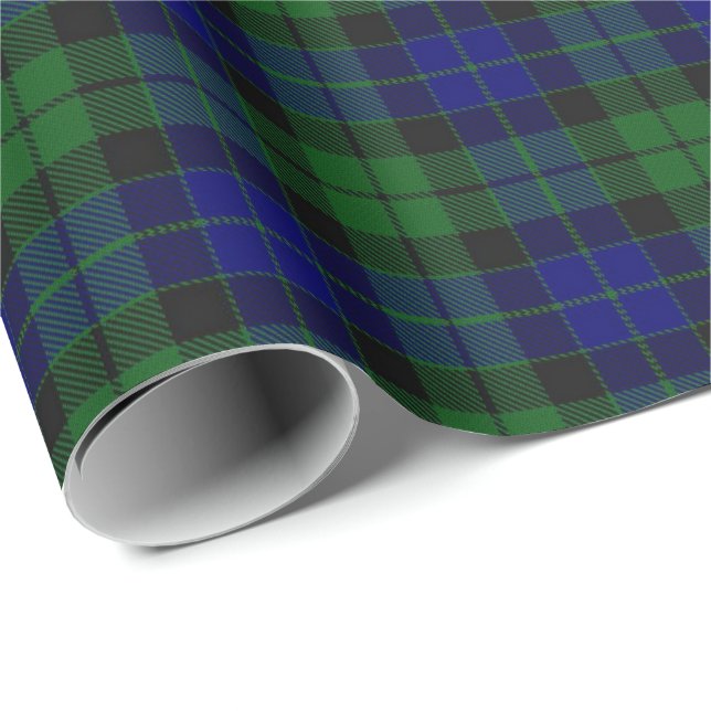 Papel De Regalo Tartán del escocés de MacKay del clan (Esquina del rollo)