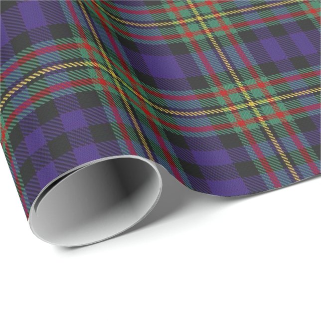 Papel De Regalo Tartán del escocés de MacLellan del clan (Esquina del rollo)