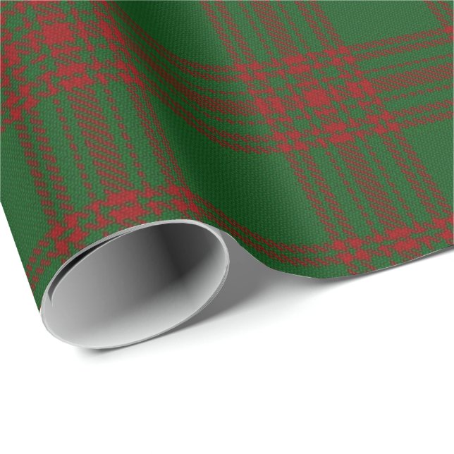 Papel De Regalo Tartán del escocés de Menzies del clan (Esquina del rollo)