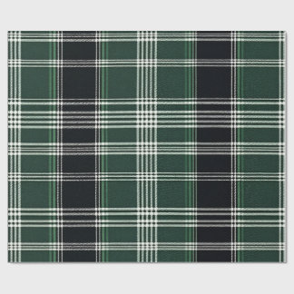 Papel De Regalo Tartan Plaid Clásico Verde Patrón Simple Fiesta 