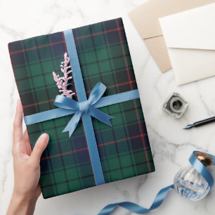 Papel De Regalo Tartan Plaid Escocés Tradicional del Clan Davidson