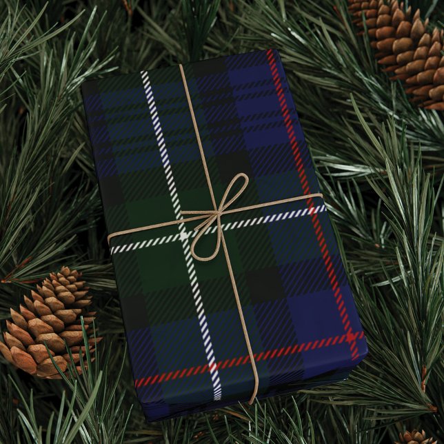 Papel De Regalo Tartan Plaid Green Purple Check Clan MacKenzie (Plaid Clan MacKenzie Green Purple Wrapping Paper)