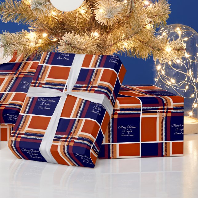 Papel De Regalo Tartan plaid Navidades de mensajes personales (Subido por el creador)