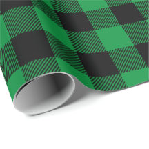 Tartan Plaid Navideño Verde Negro Retro Festivo