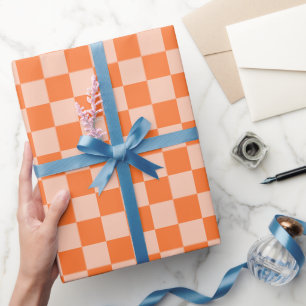Papel De Regalo Tartan Plaid Retro Naranja Otoño