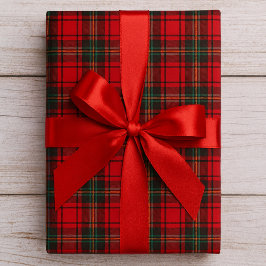 Papel De Regalo Tartan Plaid Rojo Negro Ralph Navidad Atemporal