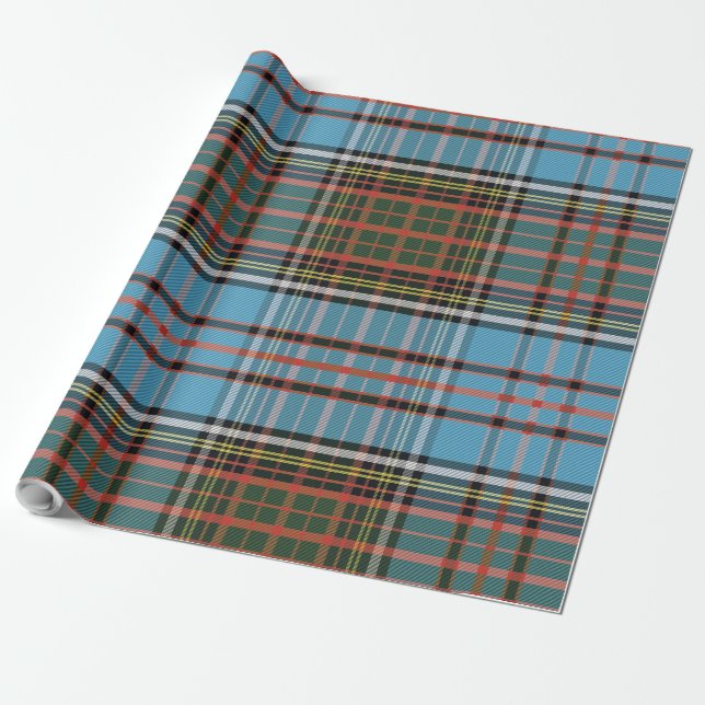 Papel De Regalo Tartan Plaid Rústico Anderson (Desenrollado)
