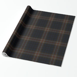 Papel De Regalo Tartán rojo negro