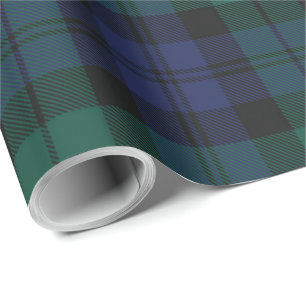 Papel De Regalo Tartán Rústico Verde Plaid