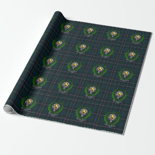Papel De Regalo Tartan y Cresta del Clan Escocés Douglas