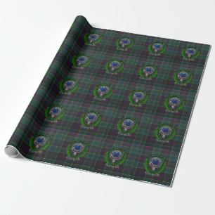 Papel De Regalo Tartan y Cresta del Clan Escocés Forsyth
