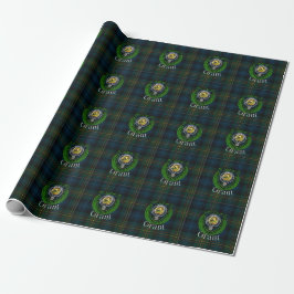 Papel De Regalo Tartan y Cresta del Clan Escocés Grant