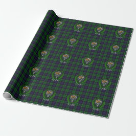 Papel De Regalo Tartan y Cresta del Clan Escocés Leslie