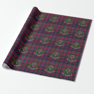 Papel De Regalo Tartan y Cresta del Clan Escocés MacNaughton