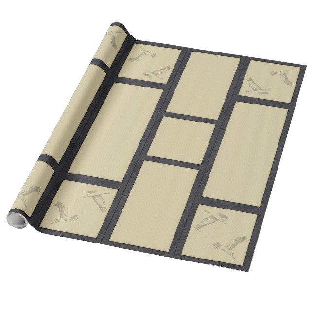 Papel De Regalo Tatami - Crane (Desenrollado)