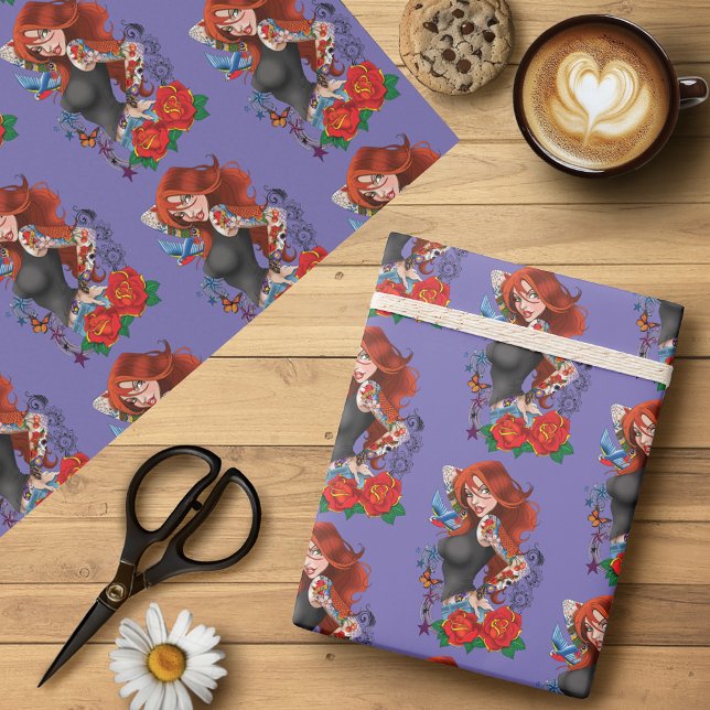 Papel De Regalo Tattoos de la mujer de Redhead (Subido por el creador)