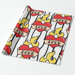 Papel De Regalo Tatuaje de la vieja escuela