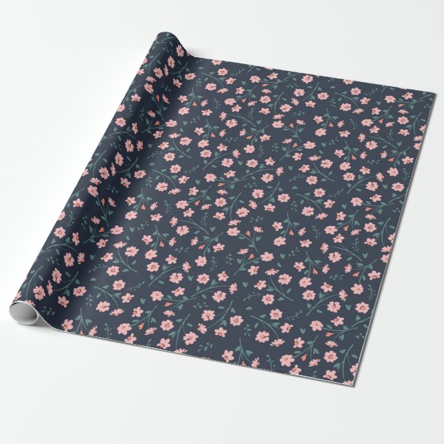 Papel De Regalo Tatuajes de flores (Desenrollado)