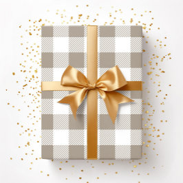 Papel De Regalo Taupe Beige Patrón de trenzado blanco