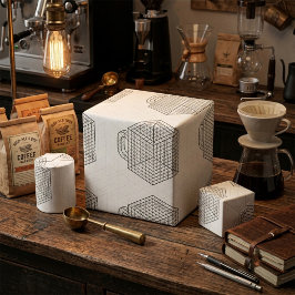 Papel De Regalo Taza de café geométrica Arte de rejilla isométrica
