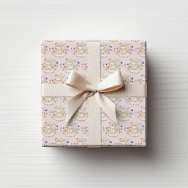 Papel De Regalo Taza de Té Rosa
