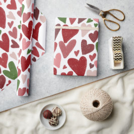 Papel De Regalo Taza del día de San Valentín de corazones lindos