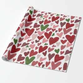 Papel De Regalo Taza del día de San Valentín de corazones lindos