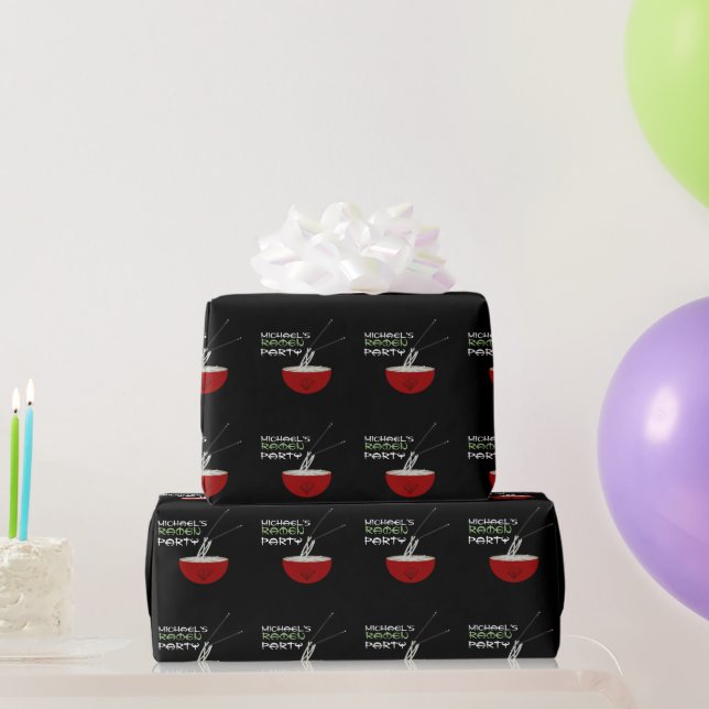 Papel De Regalo Tazón de fideos Ramen fiesta asiática (Regalos de fiesta)