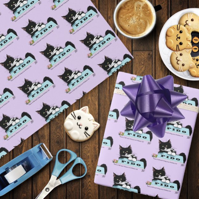 Papel De Regalo Tazón de perro de gato de Tuxedo (Subido por el creador)